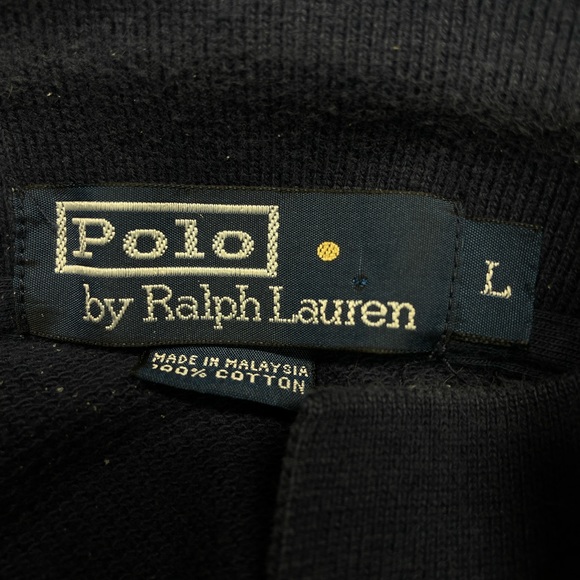 Men’s Polo Ralph Lauren Vintage 90’s Short Sleeve Striped Polo Shirt Size Large - Picture 3 of 3